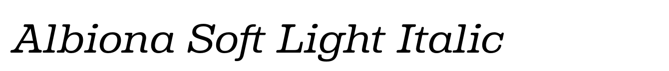 Albiona Soft Light Italic